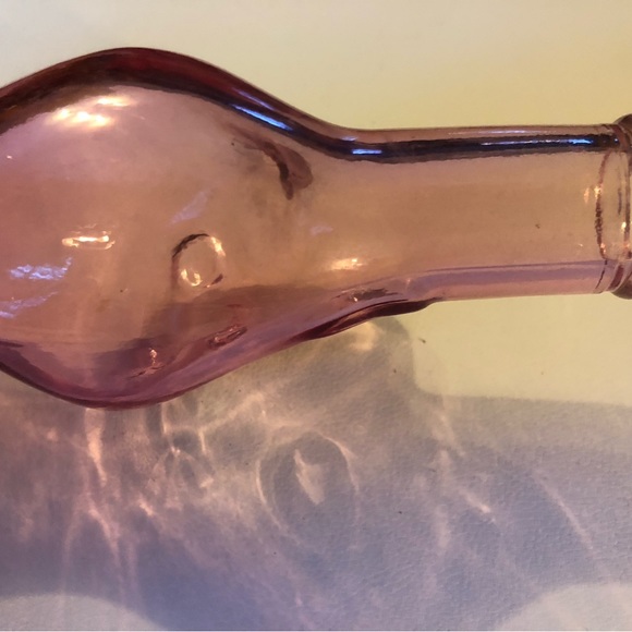 Vintage Happy Cat Pink Wine Bottle - Picture 4 of 10